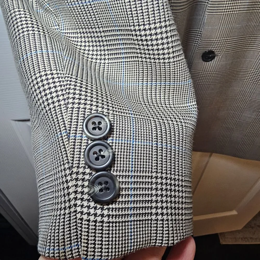 Lauren Ralph Lauren Tan Windowpane Mens Suit Jacket 45R